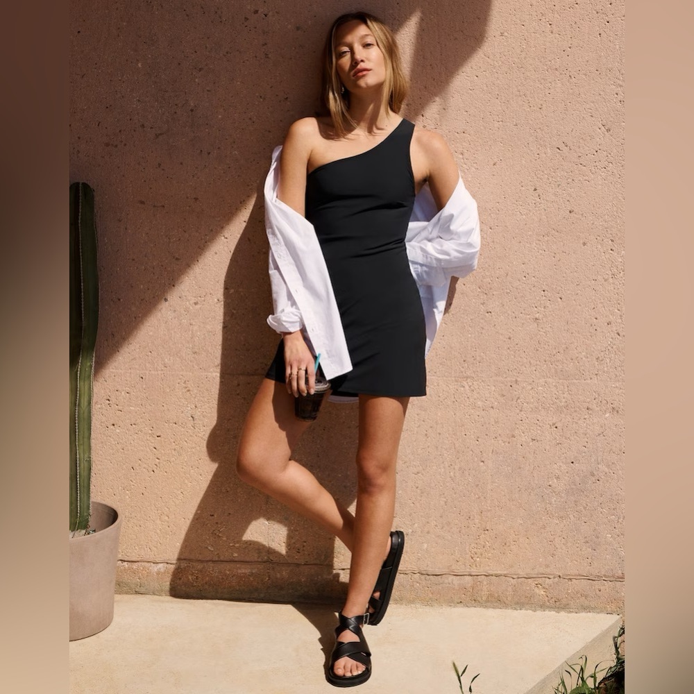 A&F One-Shoulder Traveler Mini Dress NWOT